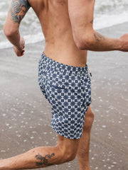 Atlas Print Badeshorts für Männer