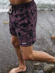 Men's Atlas Print Swim Shorts