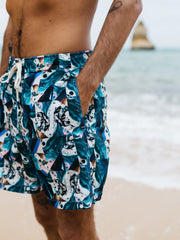 Men's Atlas Print Swim Shorts