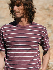 Kurzärmeliges T-Shirt mit Kanalstreifen für Männer